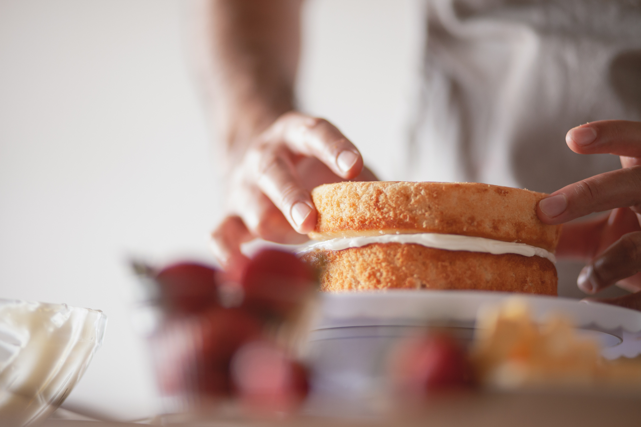 A Person Making a Cake